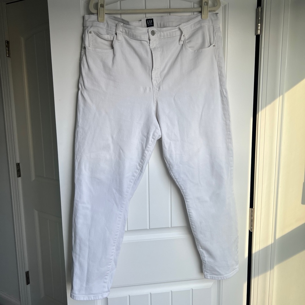 Gap Skinny White Denim Jeans